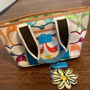 Coach rainbow pattern mini bag